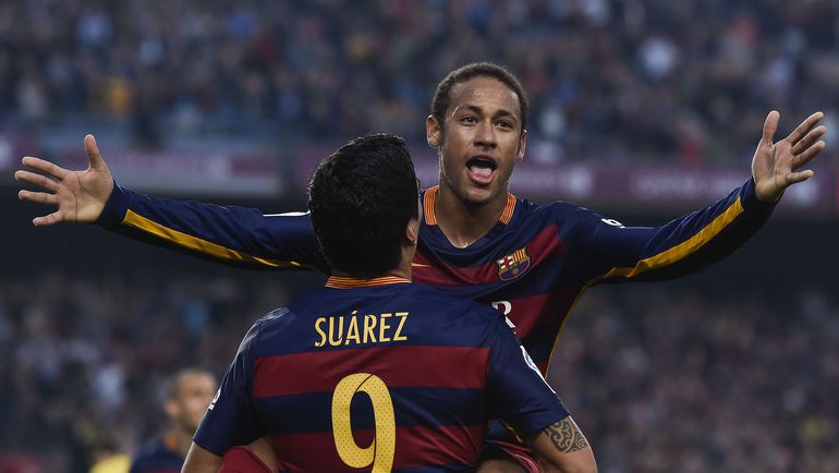 Пара форвардов Луис СУАРЕС (спиной) и НЕЙМАР - каталонский кошмар для Пара форвардов Луис СУАРЕС (спиной) и НЕЙМАР - каталонский кошмар для