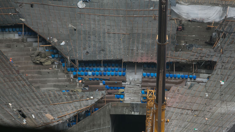 Среда. Санкт-Петербург. Строительство стадиона на Крестовском острове. Фото Кристина КОРОВНИКОВА Среда. Санкт-Петербург. Строительство стадиона на Крестовском острове. Фото Кристина КОРОВНИКОВА