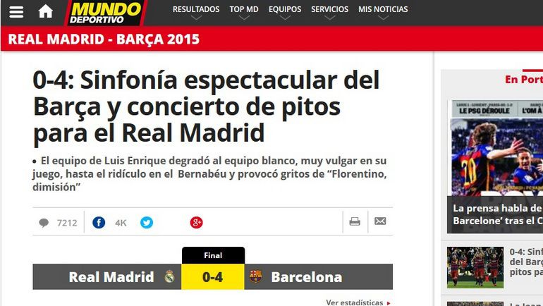 Заголовок Mundo Deportivo. Фото mundodeportivo.com Заголовок Mundo Deportivo. Фото mundodeportivo.com