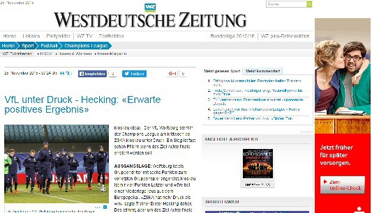 WESTDEUTSCHE ZEITUNG. WESTDEUTSCHE ZEITUNG.