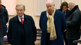 Легенды футбола - на стройке стадиона "Динамо"