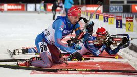 Среда. Эстерсунд. Бронзовый призер индивидуальной гонки Алексей ВОЛКОВ.