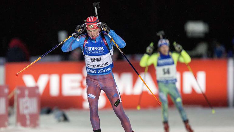 Среда. Эстерсунд. Антон БАБИКОВ в своей третьей гонке на Кубке мира финиширует 18-м. Фото AFP Среда. Эстерсунд. Антон БАБИКОВ в своей третьей гонке на Кубке мира финиширует 18-м. Фото AFP