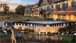 Отели Renaissance Paris Hippodrome de St.Cloud (вверху) и Dolce Chantilly. В одном из них поселится сборная России во время Euro-2016.