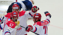 19 декабря. Москва. Финляндия - Россия - 1:8. Радость игроков сборной России.