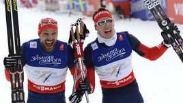 У серебряных призеров чемпионата мира-2015 Алексея ПЕТУХОВА (слева) и Никиты КРЮКОВА мало что получается в нынешнем сезоне.