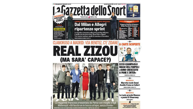 La Gazzetta dello Sport. Фото https://twitter.com/footballitalia La Gazzetta dello Sport. Фото https://twitter.com/footballitalia