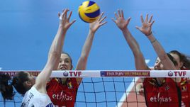 Сегодня. Анкара. Россия - Бельгия - 3:0. В атаке Татьяна КОШЕЛЕВА.