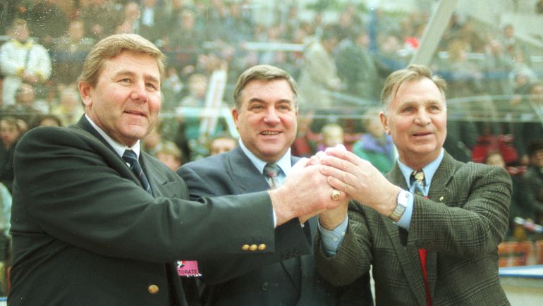 1996 год. Геннадий ЦЫГУРОВ, Владимир ВАСИЛЬЕВ и Виктор ТИХОНОВ (слева направо). Фото Анатолий БОЧИНИН 1996 год. Геннадий ЦЫГУРОВ, Владимир ВАСИЛЬЕВ и Виктор ТИХОНОВ (слева направо). Фото Анатолий БОЧИНИН