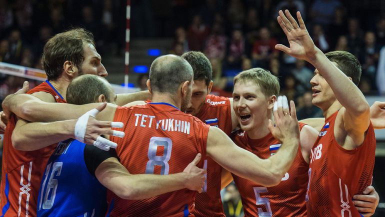 Сборная России празднует победу над Германией. Фото AFP Сборная России празднует победу над Германией. Фото AFP