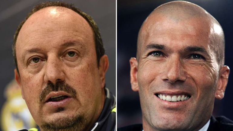 Рафаэль БЕНИТЕС (слева) ушел. Зинедин ЗИДАН пришел. Фото AFP Рафаэль БЕНИТЕС (слева) ушел. Зинедин ЗИДАН пришел. Фото AFP