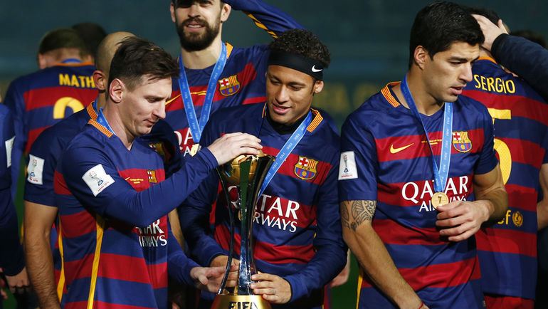 НЕЙМАР, Лионель МЕССИ и Луис СУАРЕС. Фото REUTERS НЕЙМАР, Лионель МЕССИ и Луис СУАРЕС. Фото REUTERS