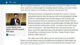 "Месси - лучший в мире? Спасибо, Кэп!"