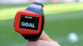 Пока судьи получают известия о голе вот на такие часы. А как будет дальше?