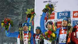 Пятница. Рупольдинг. Алексей ВОЛКОВ, Евгений ГАРАНИЧЕВ, Максим ЦВЕТКОВ и Антон ШИПУЛИН.