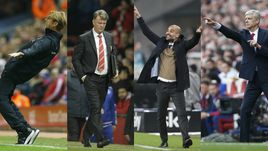 Юрген КЛОПП, Луи ВАН ГАЛ, Хосеп ГВАРДЬОЛА, Арсен ВЕНГЕР.