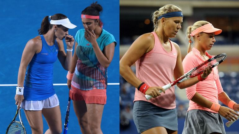 Мартина ХИНГИС и Саня МИРЗА vs. Андреа ГЛАВАЧКОВА и Люси ГРАДЕЦКА. Мартина ХИНГИС и Саня МИРЗА vs. Андреа ГЛАВАЧКОВА и Люси ГРАДЕЦКА.