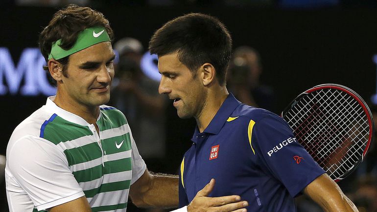 Роджер ФЕДЕРЕР (слева) и Новак ДЖОКОВИЧ. Фото REUTERS Роджер ФЕДЕРЕР (слева) и Новак ДЖОКОВИЧ. Фото REUTERS