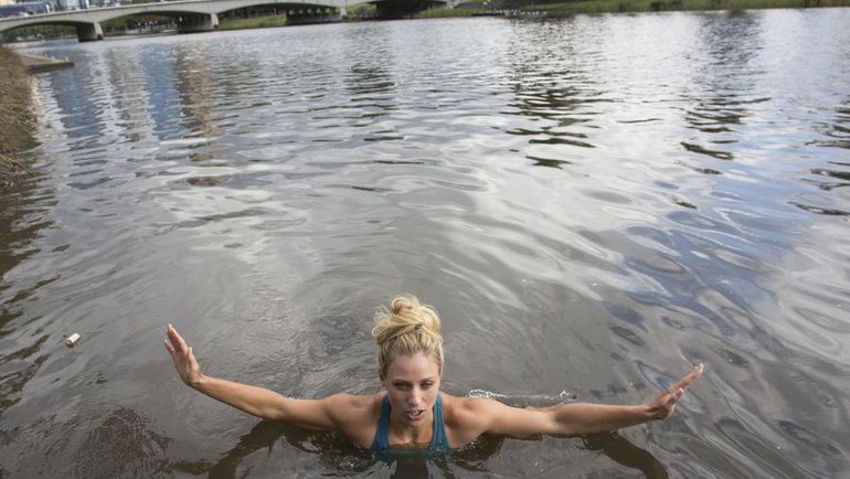 Заплыв Анжелики КЕРБЕР. Фото AFP Заплыв Анжелики КЕРБЕР. Фото AFP