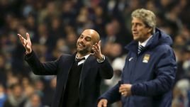 Хосеп ГВАРДЬОЛА (слева) летом сменит Мануэля ПЕЛЛЕГРИНИ.