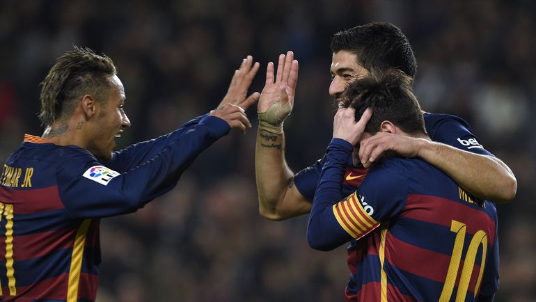 НЕЙМАР, Луис СУАРЕС и Лионель МЕССИ: кто-то поедет в Манчестер? Фото AFP НЕЙМАР, Луис СУАРЕС и Лионель МЕССИ: кто-то поедет в Манчестер? Фото AFP