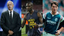 Слева направо: Йохан КРОЙФ, Эрик АБИДАЛЬ и Брайан ЛАУДРУП.