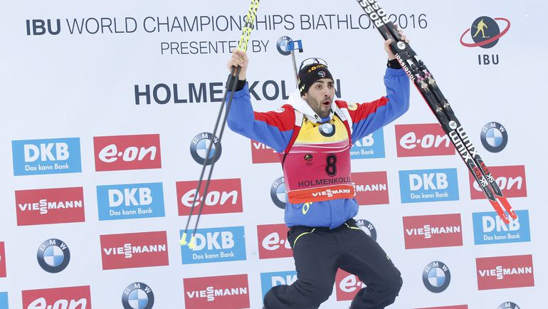 Суббота. Холменколлен. Мартен ФУРКАД празднует победу. Фото REUTERS Суббота. Холменколлен. Мартен ФУРКАД празднует победу. Фото REUTERS