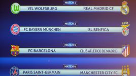 Сегодня. Ньон. Результаты жеребьевки 1/4 финала Лиги чемпионов.