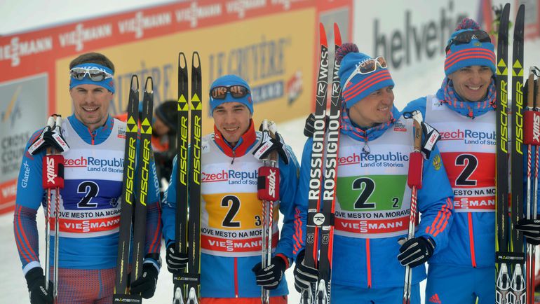 Эстафетная четверка России-2016 - Сергей УСТЮГОВ, Алексей ЧЕРВОТКИН, Александр ЛЕГКОВ и Евгений БЕЛОВ. Фото AFP Эстафетная четверка России-2016 - Сергей УСТЮГОВ, Алексей ЧЕРВОТКИН, Александр ЛЕГКОВ и Евгений БЕЛОВ. Фото AFP