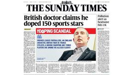 Передовица Sunday Times.