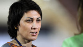 Олимпийская чемпионка по прыжкам в длину Татьяна ЛЕБЕДЕВА.