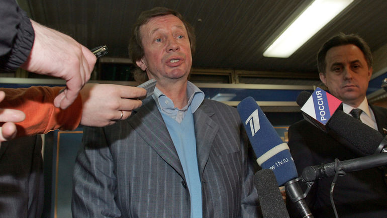 18 апреля 2005 года. Москва. Юрий СЕМИН и Виталий МУТКО. Фото Александр ВИЛЬФ 18 апреля 2005 года. Москва. Юрий СЕМИН и Виталий МУТКО. Фото Александр ВИЛЬФ