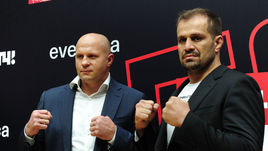 Сегодня. Москва. Федор ЕМЕЛЬЯНЕНКО (слева) и Фабио МАЛЬДОНАДО.