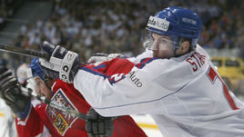 Мартин ШТРАБАК (справа) в составе сборной Словакии на чемпионате мира-2003.