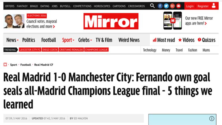 Daily Mirror. Daily Mirror.
