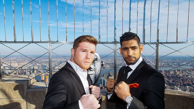 Саул АЛЬВАРЕС (слева) и Амир ХАН. Фото AFP Саул АЛЬВАРЕС (слева) и Амир ХАН. Фото AFP