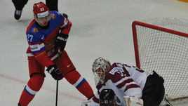 Сегодня. Москва. Латвия - Россия - 0:4. В атаке Артемий ПАНАРИН.