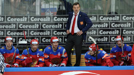 Сегодня. Москва. Россия - Норвегия - 3:0. Главный тренер сборной России Олег ЗНАРОК.