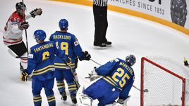 Сегодня. Санкт-Петербург. Канада - Швеция - 6:0. Очередная шайба в воротах