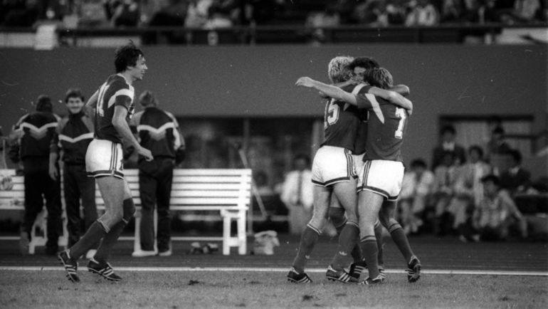 Радость футболистов сборной СССР. Фото Игорь УТКИН Радость футболистов сборной СССР. Фото Игорь УТКИН