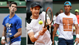 Новак ДЖОКОВИЧ, Энди МАРРЭЙ и Рафаэль НАДАЛЬ.