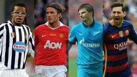 Эдгар ДАВИДС, Дэвид БЕКХЭМ, Андрей АРШАВИН, Лионель МЕССИ.