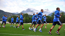 Вчера. Бад-Рагац. Тренировка сборной России.