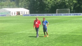 Слуцкий провел беседу с Торбинским после тренировки