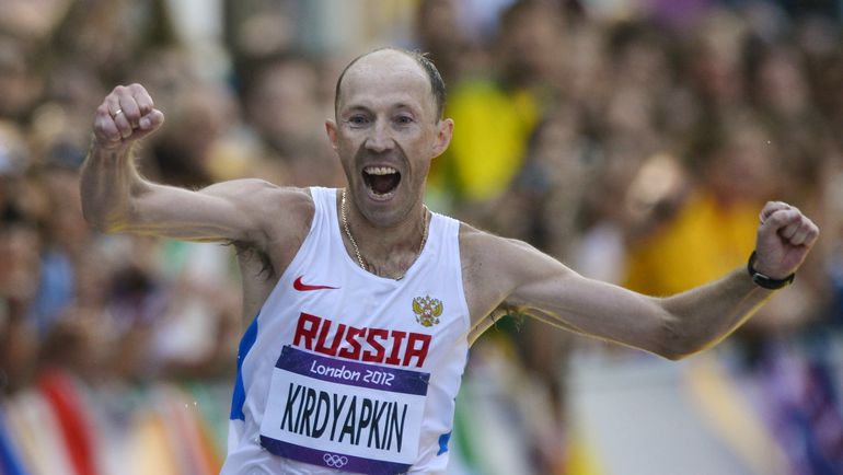 11 августа. Лондон. Сергей КИРДЯПКИН на финише 50-километровой дистанции. Фото AFP 11 августа. Лондон. Сергей КИРДЯПКИН на финише 50-километровой дистанции. Фото AFP