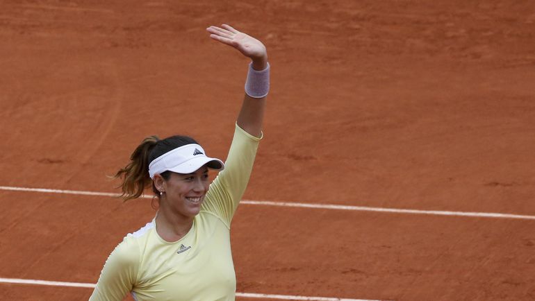 Гарбинье МУГУРУСА после победы над Светланой КУЗНЕЦОВОЙ. Фото REUTERS Гарбинье МУГУРУСА после победы над Светланой КУЗНЕЦОВОЙ. Фото REUTERS