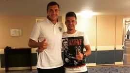 Артур ЮСУПОВ (справа) и Артем ДЗЮБА за сутки до матча Сербия - Россия.