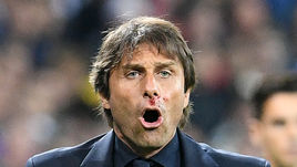 Понедельник. Лион. Бельгия – Италия – 0:2. Во время матча у наставника итальянцев Антонио КОНТЕ пошла кровь.