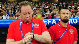 Сегодня. Лилль. Россия - Словакия - 1:2. Леонид СЛУЦКИЙ и Сергей СЕМАК.