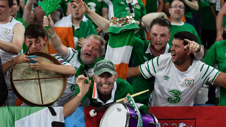 Фанаты сборной Ирландии - лучшие на Euro-2016. Фото AFP Фанаты сборной Ирландии - лучшие на Euro-2016. Фото AFP